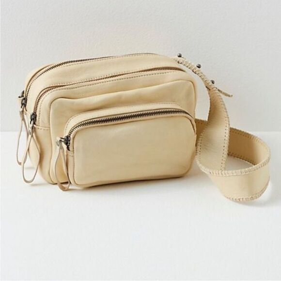 Free People Nikko Leather Sling Bag Cream - Picture 2 of 8